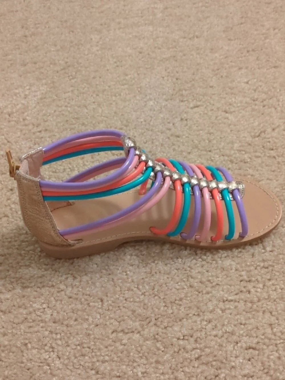 Mix No. 6 Lavender, Teal, Coral and Pink Strappy Sandals